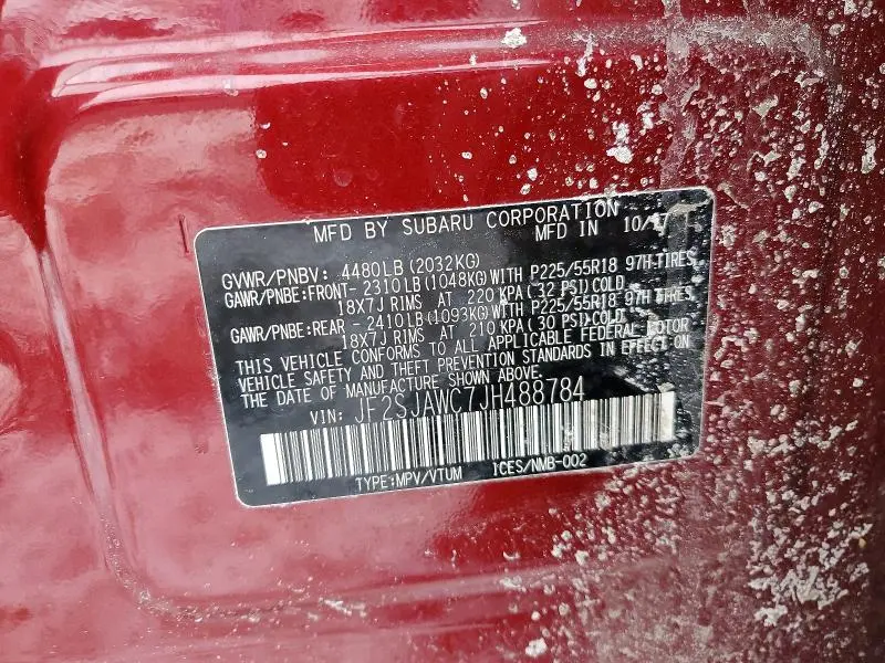 2018 SUBARU FORESTER 2.5I TOURING  