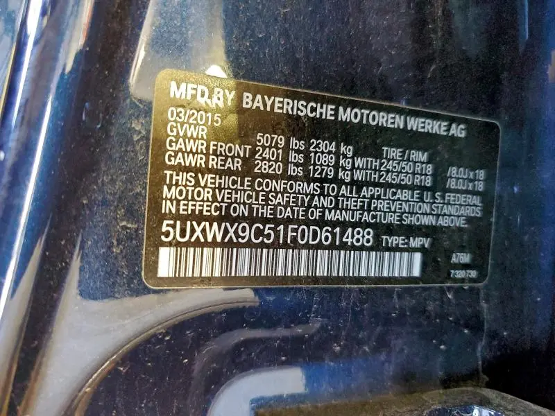 2015 BMW X3 XDRIVE28I  