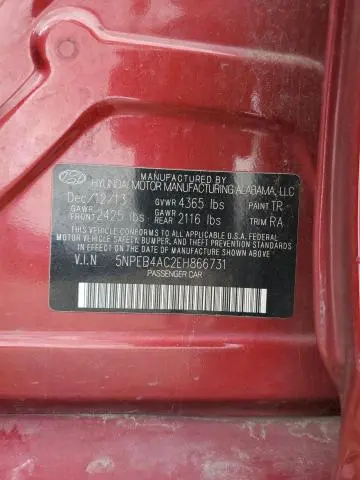 2014 HYUNDAI SONATA GLS  
