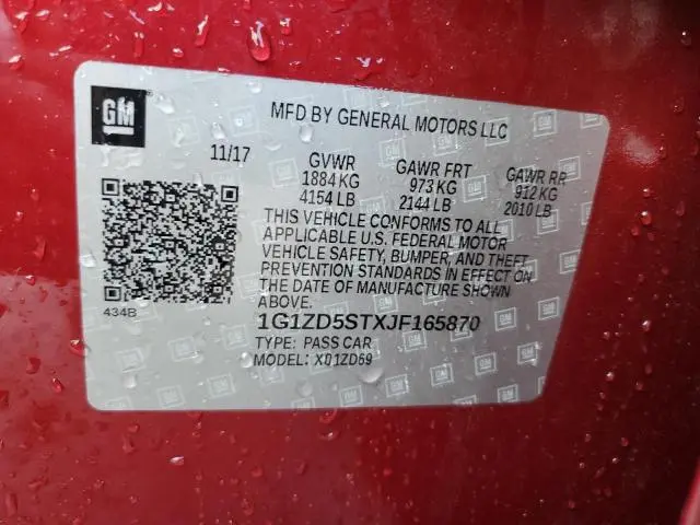 2018 CHEVROLET MALIBU LT  