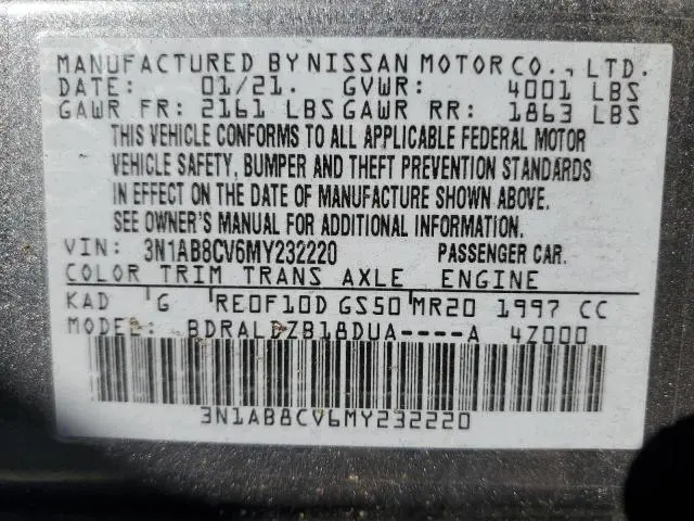 2021 NISSAN SENTRA SV  