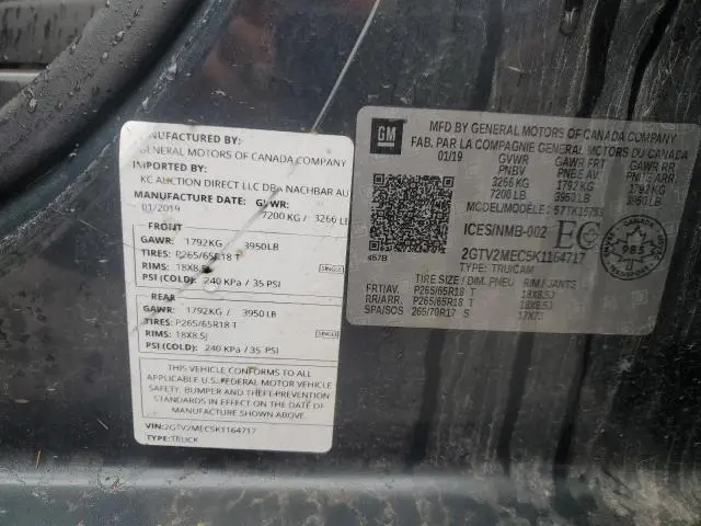 2019 GMC SIERRA LIMITED K1500 SLE  