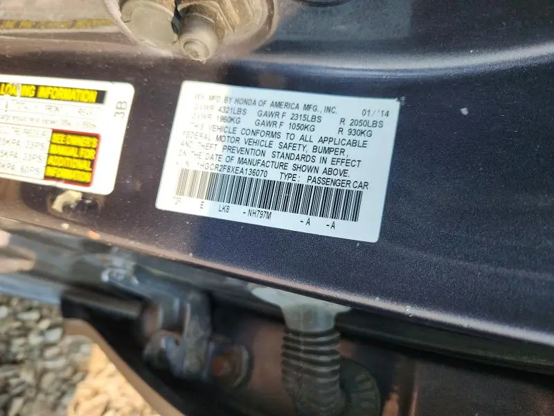 2014 HONDA ACCORD EXL  