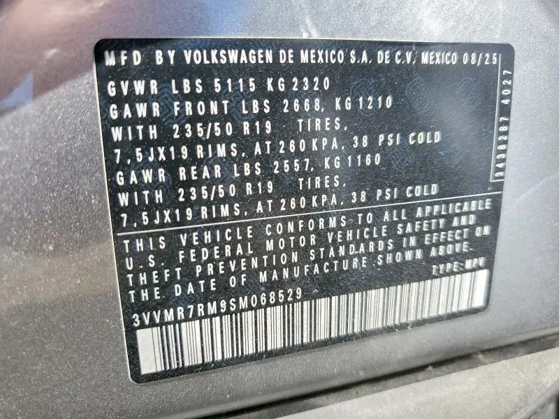 2025 VOLKSWAGEN TIGUAN SE  