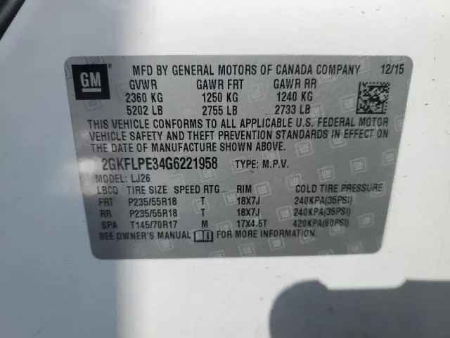 2016 GMC TERRAIN SLT  