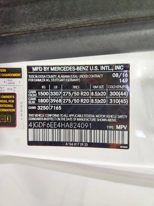2017 MERCEDES-BENZ GLS 450 4MATIC  
