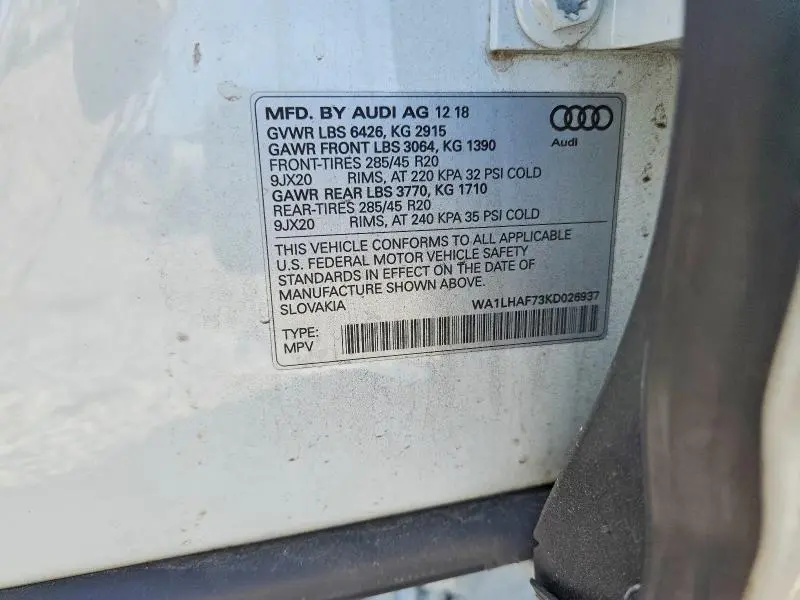 2019 AUDI Q7 PREMIUM PLUS  