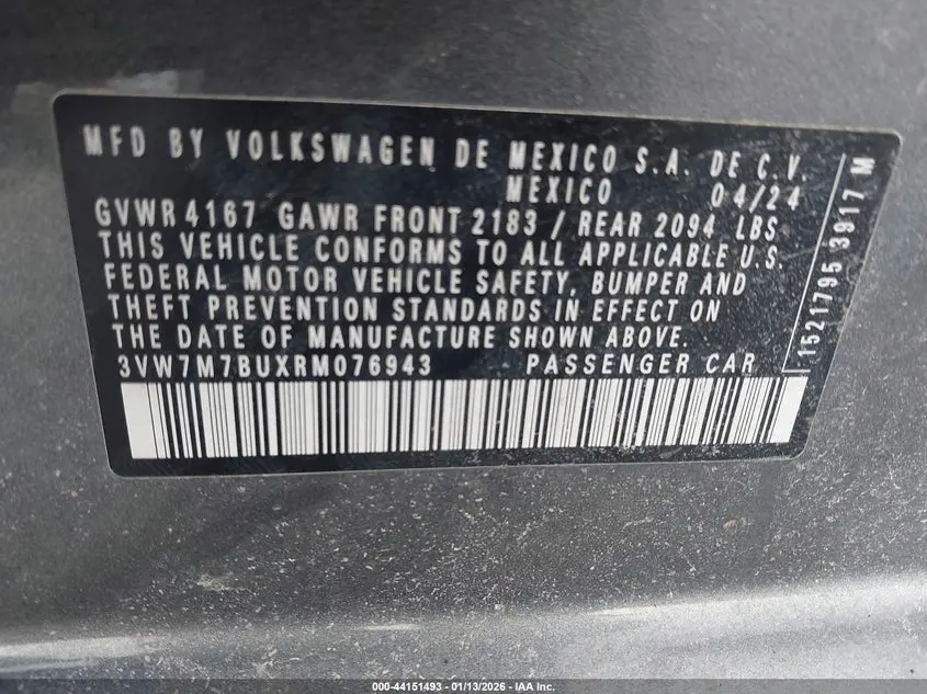 2024 VOLKSWAGEN JETTA 1.5T SE