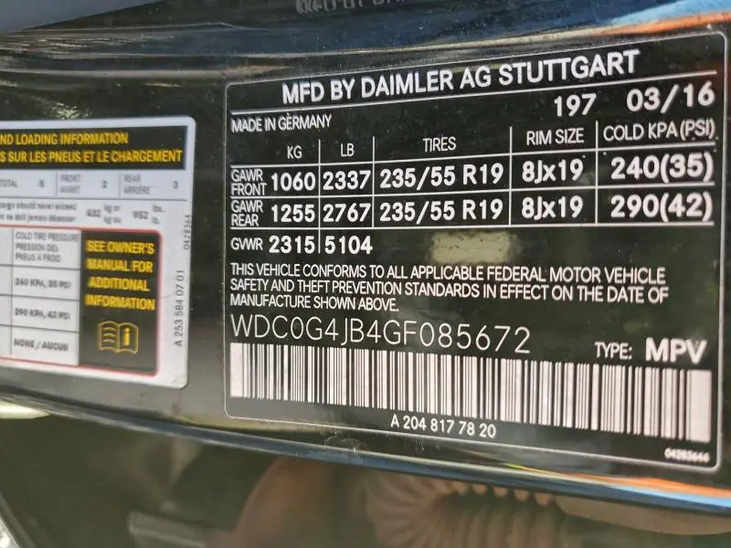 2016 MERCEDES-BENZ GLC 300  