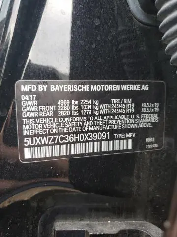 2017 BMW X3 SDRIVE28I  