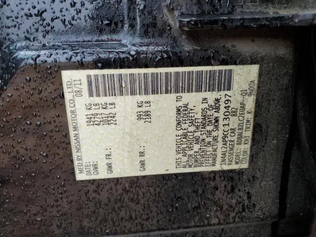 2012 NISSAN ALTIMA BASE  