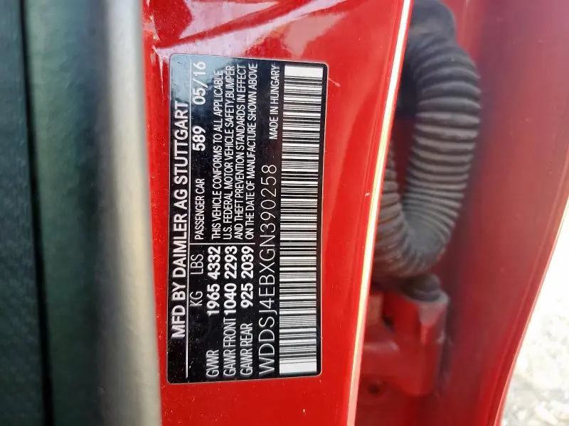 2016 MERCEDES-BENZ CLA 250  
