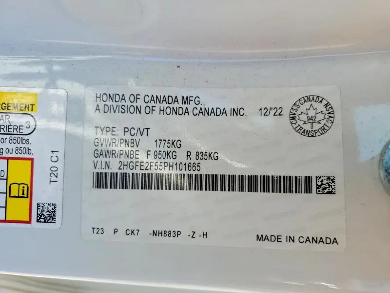 2023 HONDA CIVIC SPORT  