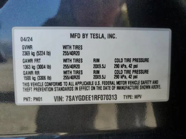 2024 TESLA MODEL Y 
