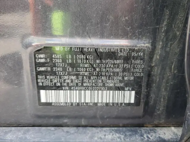 2014 SUBARU OUTBACK 2.5I PREMIUM  