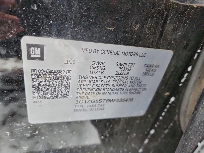 2021 CHEVROLET MALIBU RS  