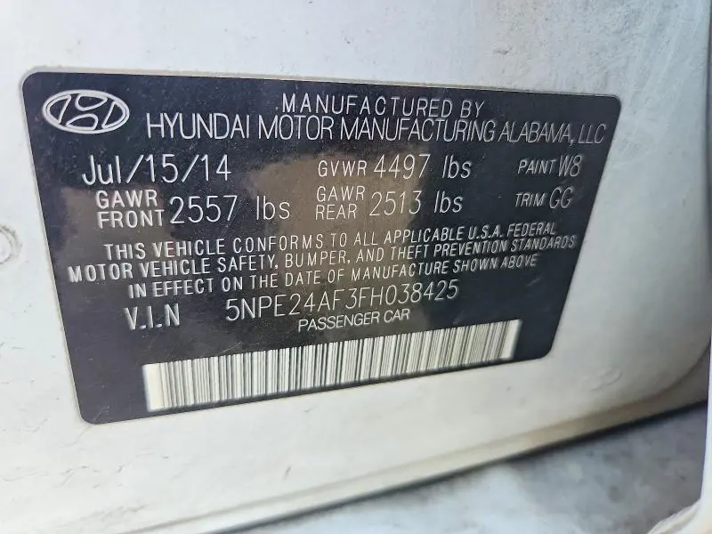 2015 HYUNDAI SONATA SE  