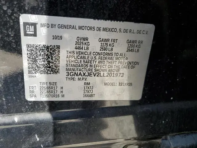 2020 CHEVROLET EQUINOX LT  