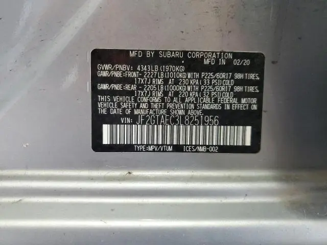 2020 SUBARU CROSSTREK PREMIUM  