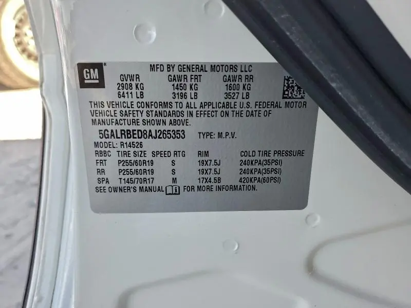 2010 BUICK ENCLAVE CXL  