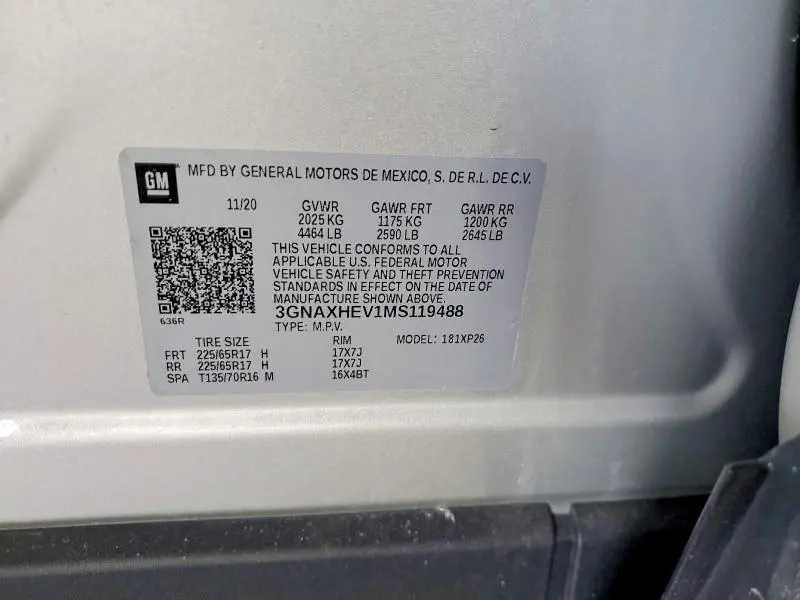 2021 CHEVROLET EQUINOX LS  