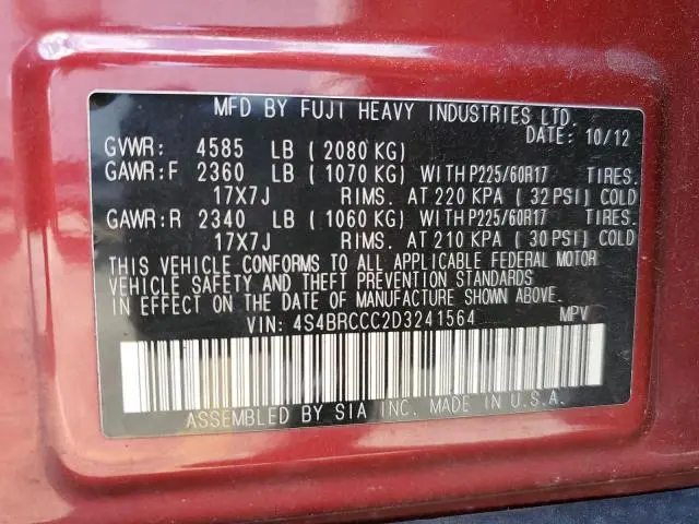 2013 SUBARU OUTBACK 2.5I PREMIUM  