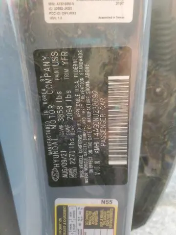 2022 HYUNDAI ELANTRA SE  