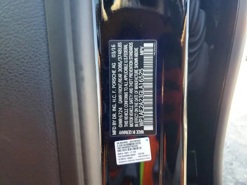 2016 PORSCHE CAYENNE SE HYBRID  