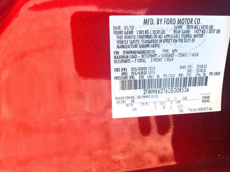 2013 FORD FLEX LIMITED  