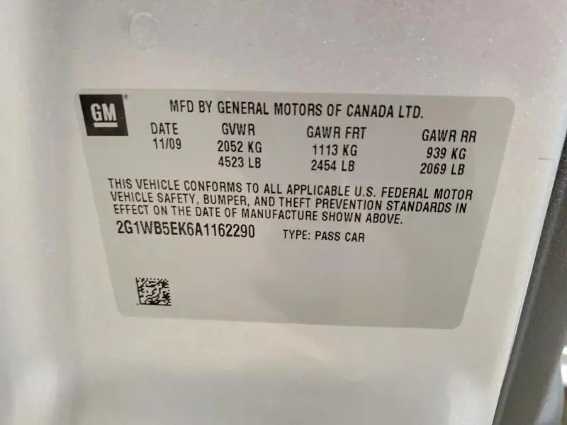 2010 CHEVROLET IMPALA LT  