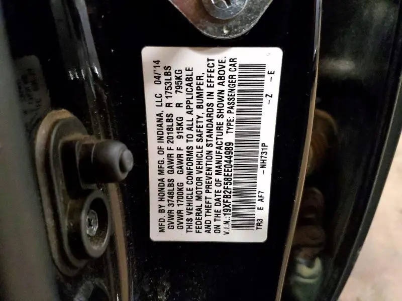 2014 HONDA CIVIC LX  