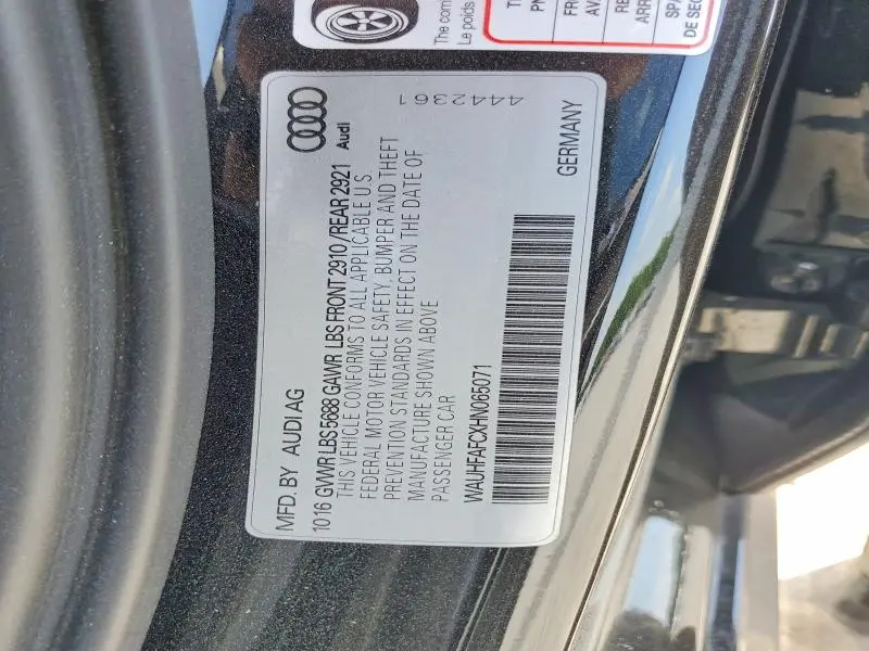 2017 AUDI S6 PRESTIGE  
