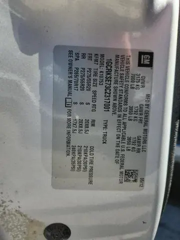 2012 CHEVROLET SILVERADO K1500 LT  