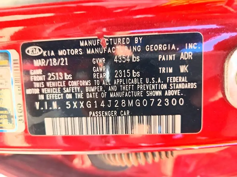 2021 KIA K5 LXS  
