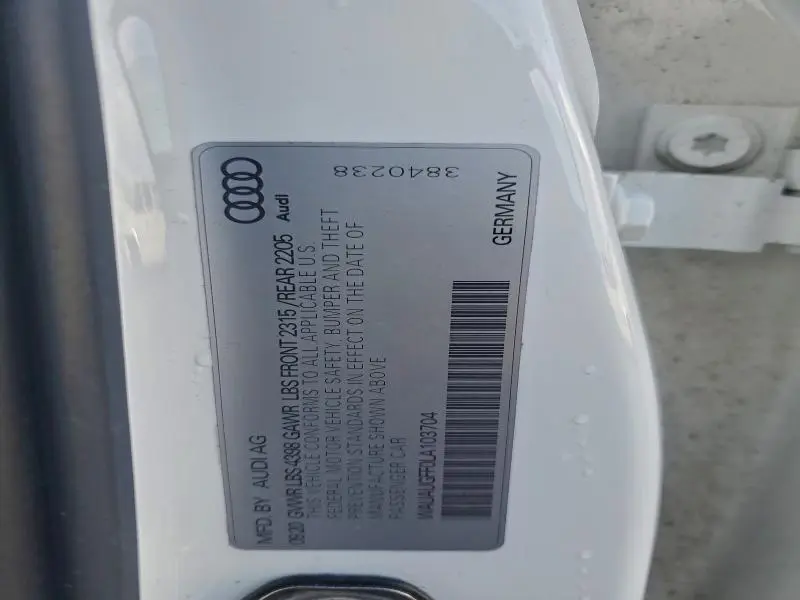 2020 AUDI A3 PREMIUM  