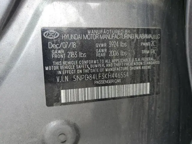 2019 HYUNDAI ELANTRA SEL  