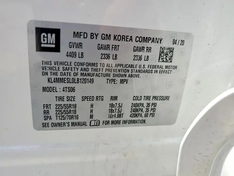 2020 BUICK ENCORE GX SELECT  