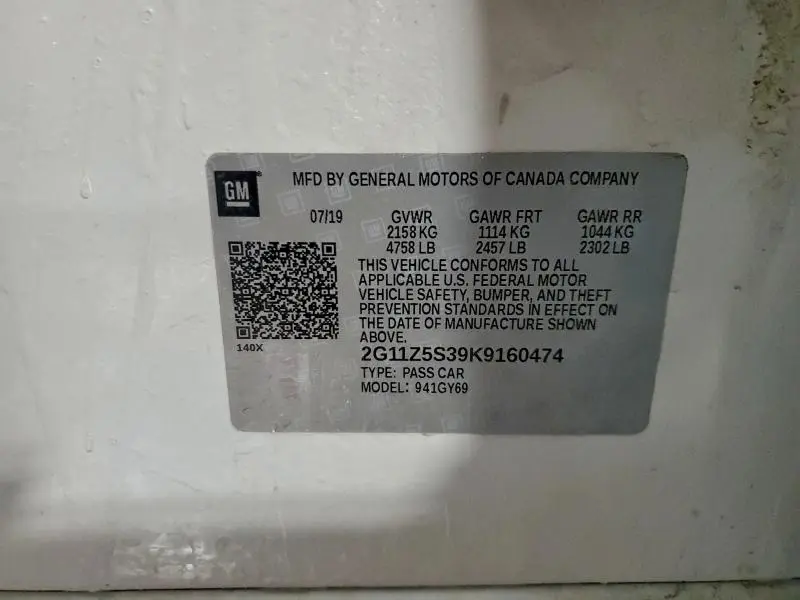 2019 CHEVROLET IMPALA LT  