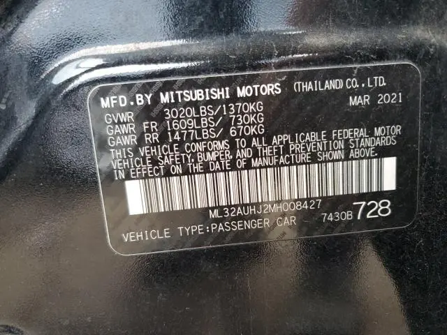 2021 MITSUBISHI MIRAGE ES  