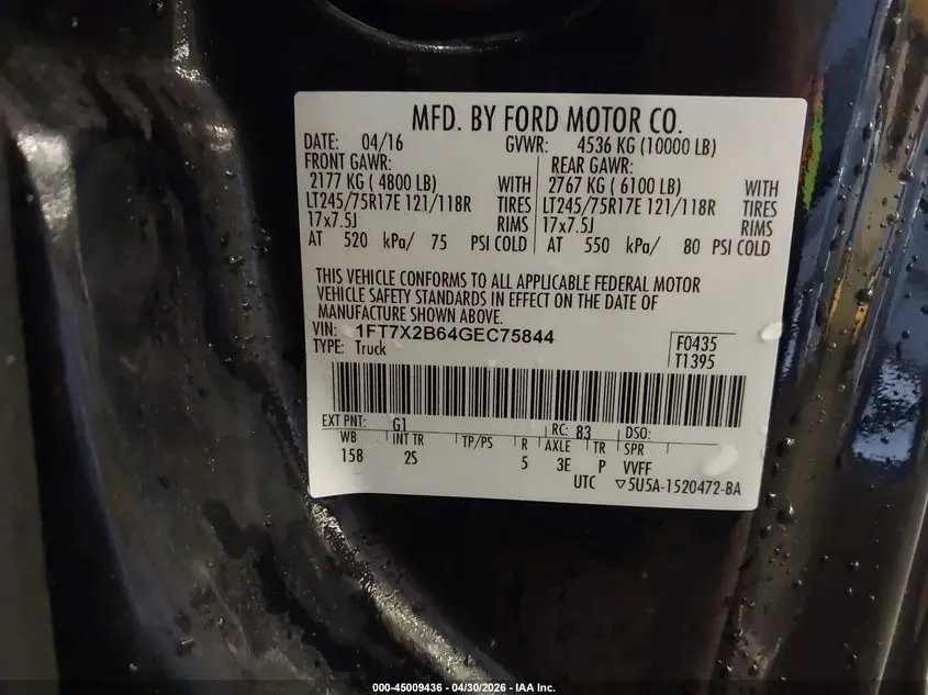 2016 FORD F-250 XL