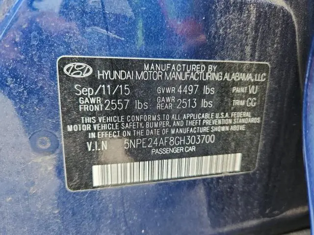 2016 HYUNDAI SONATA SE  