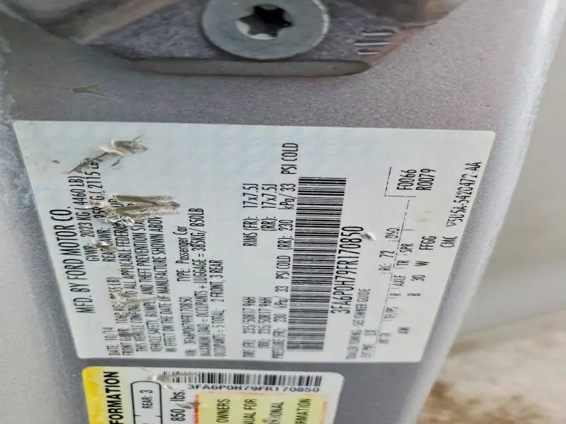 2015 FORD FUSION SE  