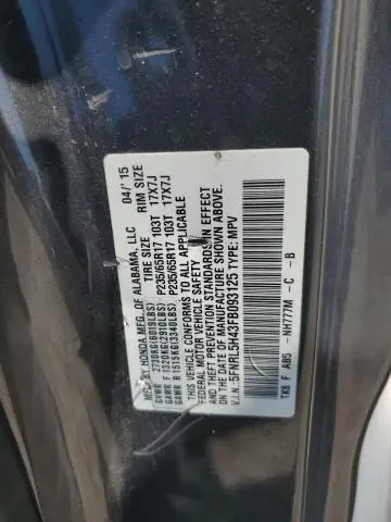 2015 HONDA ODYSSEY EX  