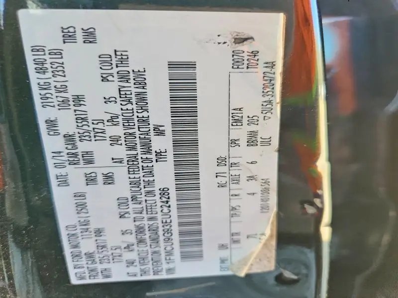 2014 FORD ESCAPE SE  