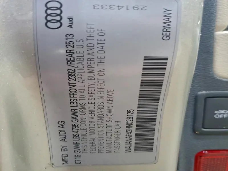 2017 AUDI A4 PREMIUM  