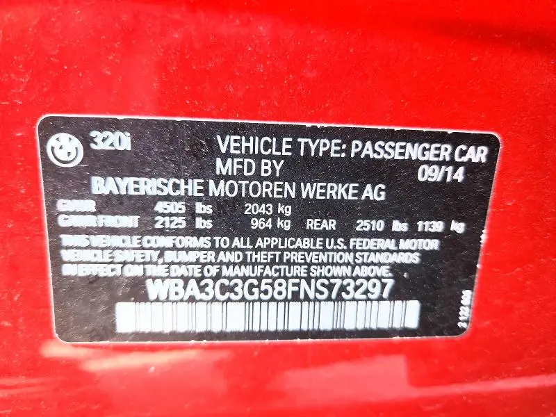 2015 BMW 320 I XDRIVE  