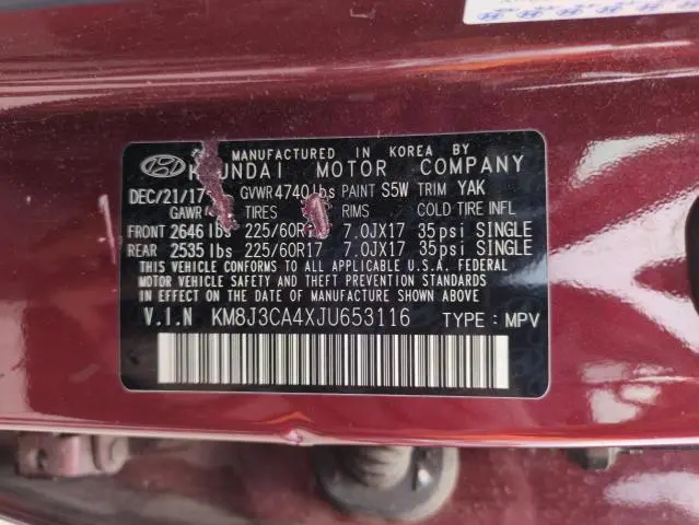 2018 HYUNDAI TUCSON SEL  