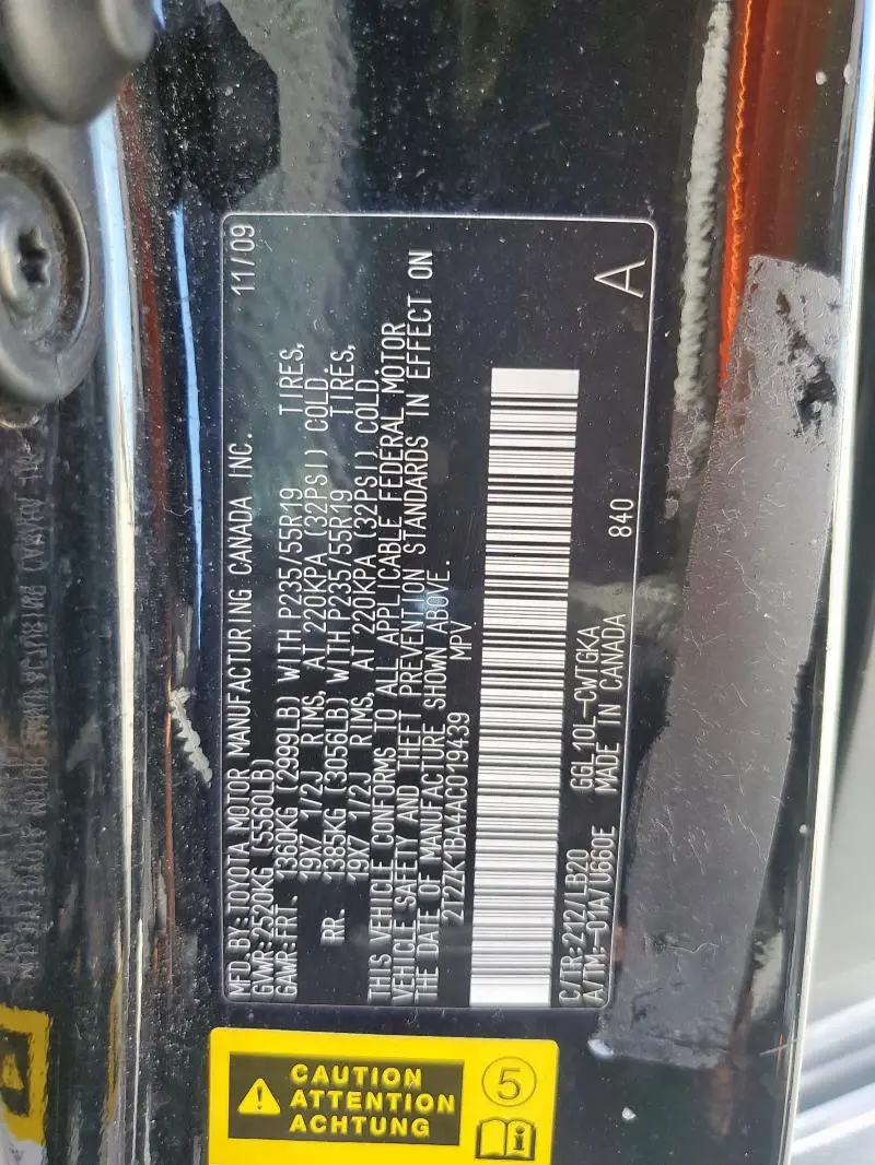 2010 LEXUS RX 350  