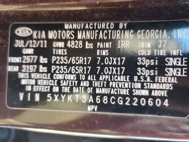 2012 KIA SORENTO BASE  