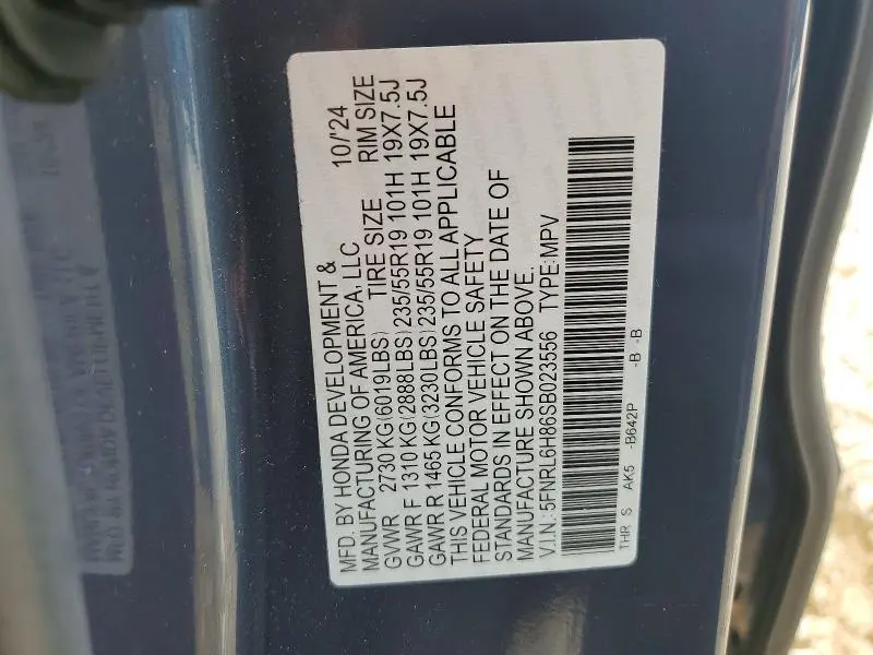 2025 HONDA ODYSSEY TOURING  